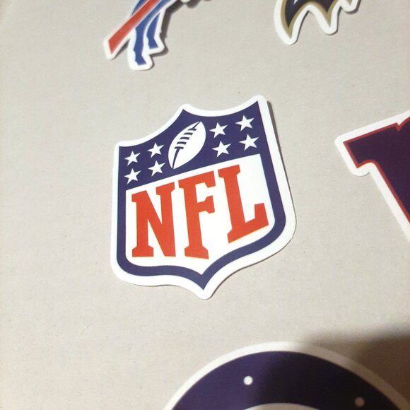 NFL Team Logo Stickers Football Merch Vinyl Decal waterproof 32 sticker pack new - Picture 1 of 4